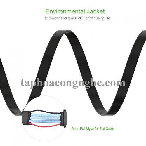 Ugreen 10853 0.5M màu Đen Cáp USB 3.0 sang MICRO USB 3.0 cho ổ cứng dáng dẹt US130 30010853